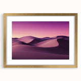 Desert landscape framed artwork featuring a gold mat, showcasing warm earth tones and intricate details, perfect for enhancing home decor and modern aesthetics.
