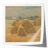 Modern Wall Art - Rustic Harvest Landscape - Peaceful Farm Scene Print