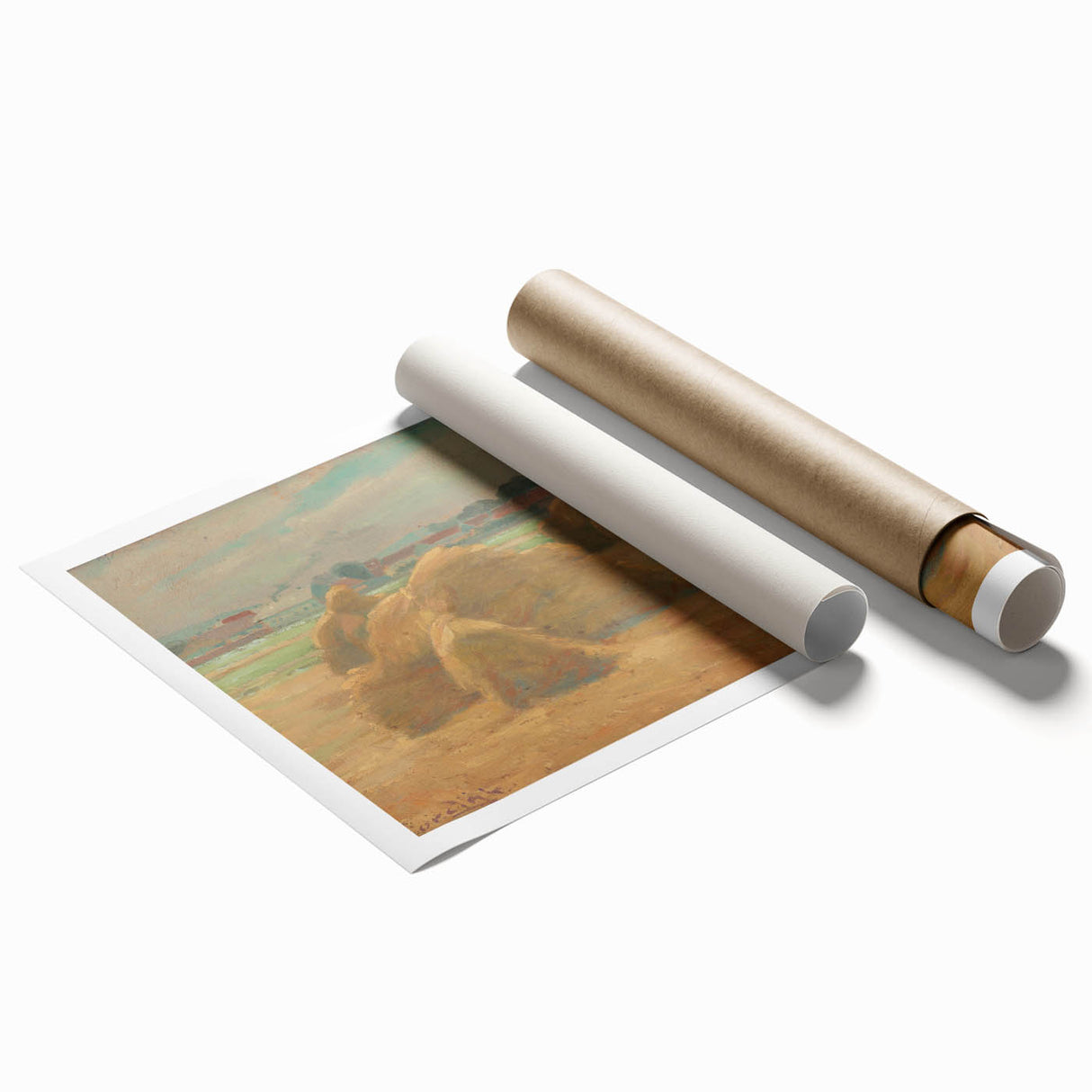 Modern Wall Art - Rustic Harvest Landscape - Peaceful Farm Scene Print
