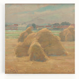 Modern Wall Art - Rustic Harvest Landscape - Peaceful Farm Scene Print