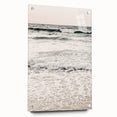 Large abstract wall art on acrylic glass depicting vibrant summer colors, ideal for bedroom or dining room decor.