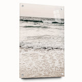 Large abstract wall art on acrylic glass depicting vibrant summer colors, ideal for bedroom or dining room decor.