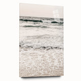 Large abstract wall art on acrylic glass depicting vibrant summer hues, ideal for bedroom or dining room decor.