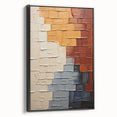 Framed abstract wall art featuring dynamic strokes in black and white, showcasing a modern aesthetic suitable for contemporary home decor. The side view emphasizes the sleek frame design, ideal for enhancing living spaces or offices.