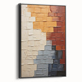 Framed abstract wall art featuring dynamic strokes in black and white, showcasing a modern aesthetic suitable for contemporary home decor. The side view emphasizes the sleek frame design, ideal for enhancing living spaces or offices.