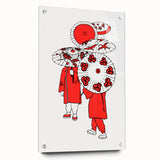 Modern Wall Art – Vibrant Oriental Umbrellas Illustration