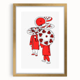 Modern Wall Art – Vibrant Oriental Umbrellas Illustration