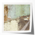 Abstract wall art print featuring dynamic strokes in vibrant colors, displayed in a glossy finish, perfect for modern home decor enhancement. Ideal for contemporary art lovers seeking unique, eye-catching pieces.