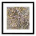 Modern Wall Art – Abstract Composition in Gold and Gray