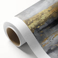 Abstract strokes wall art on rolled canvas showcasing vibrant colors and fluid shapes, ideal for modern home decor or artistic spaces, packaged securely for delivery.