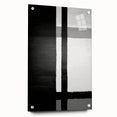 Abstract wall art featuring colorful strokes on acrylic glass, designed for modern decor. Side view showcases pin installation for easy display, enhancing any interior space.
