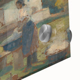 Washing Scene by Lajos Csordák - Rustic Impressionist Art