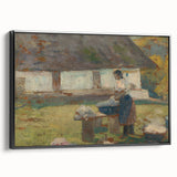 Washing Scene by Lajos Csordák - Rustic Impressionist Art