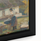 Washing Scene by Lajos Csordák - Rustic Impressionist Art