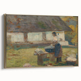 Washing Scene by Lajos Csordák - Rustic Impressionist Art