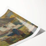 Washing Scene by Lajos Csordák - Rustic Impressionist Art