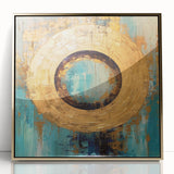 Framed abstract wall art showcasing dynamic strokes in gold and black hues, perfect for modern decor. Ideal for adding elegance to living spaces.