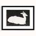 Modern Wall Art – Abstract Black and White Deer Design