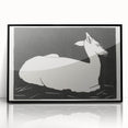 Modern Wall Art – Abstract Black and White Deer Design
