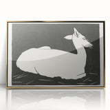 Modern Wall Art – Abstract Black and White Deer Design