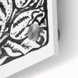 Minimalist Modern Decor – Black and White Floral Abstract Art