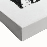 Minimalist Modern Decor – Black and White Floral Abstract Art