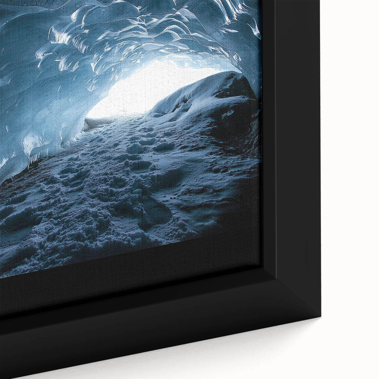 Framed canvas art depicting a vibrant landscape scene with intricate cave formations, showcasing rich colors and textures that enhance any modern decor.