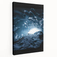 Stretched canvas artwork showcasing a captivating side view of a vibrant landscape with intricate cave formations, perfect for enhancing home decor.