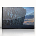Framed acrylic artwork showcasing a breathtaking landscape of cliffs, featuring rich colors and intricate details, designed to enhance modern home decor.