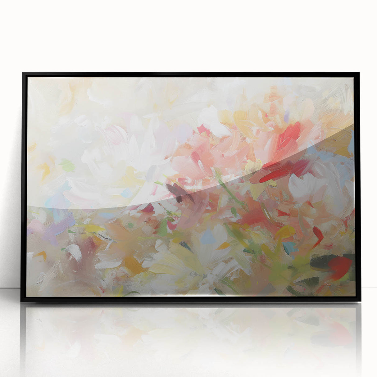 Soft Abstract Floral Living Room Wall Art - Modern Canvas Prints