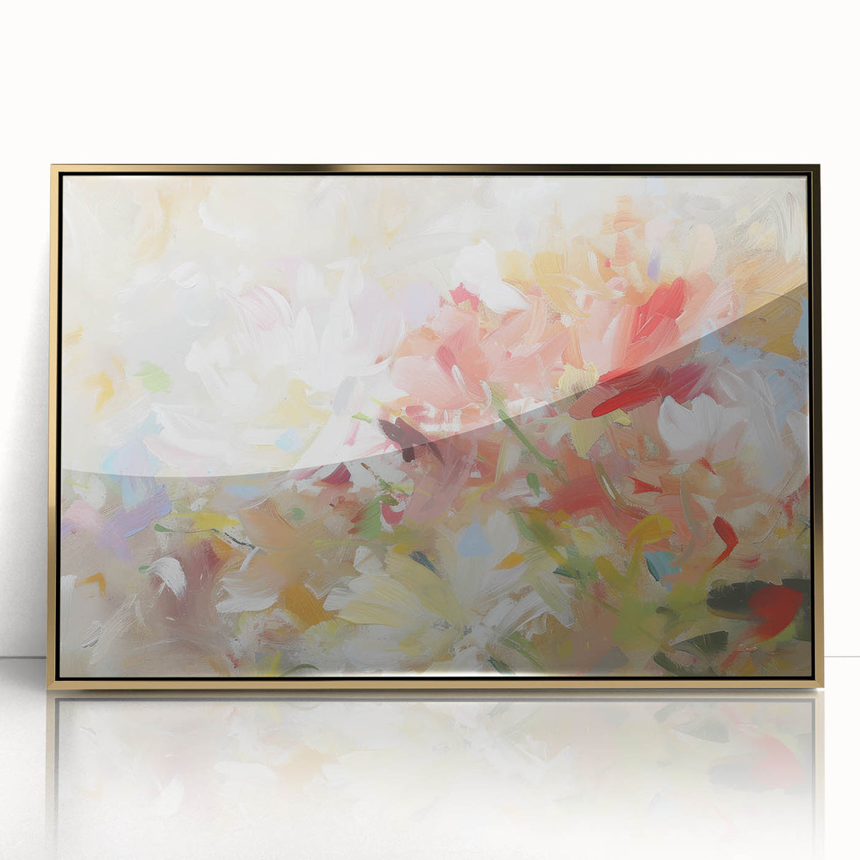 Soft Abstract Floral Living Room Wall Art - Modern Canvas Prints