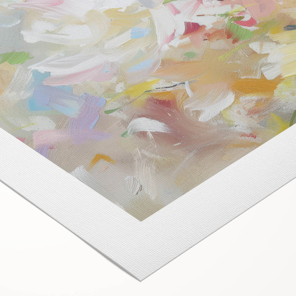 Soft Abstract Floral Living Room Wall Art - Modern Canvas Prints