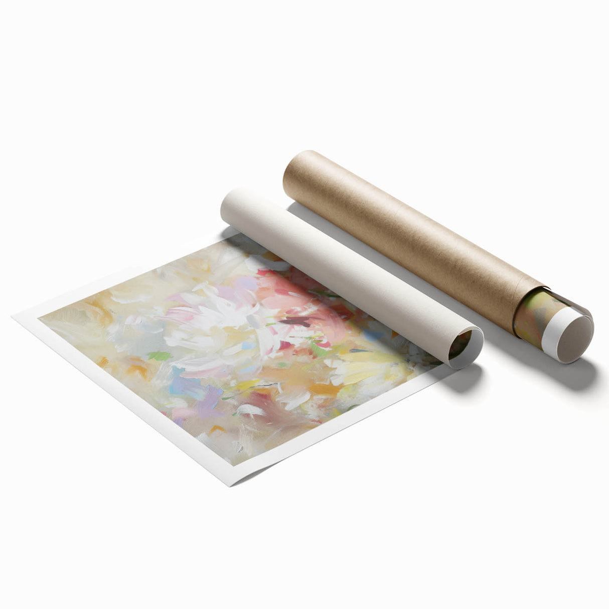 Soft Abstract Floral Living Room Wall Art - Modern Canvas Prints