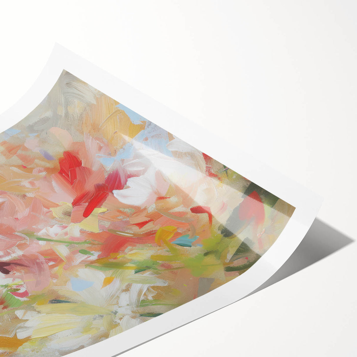 Soft Abstract Floral Living Room Wall Art - Modern Canvas Prints