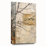 Abstract floral wall art design displayed in acrylic glass, highlighting vibrant colors and intricate patterns, mounted with decorative pins for an elegant presentation.