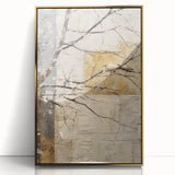 Framed abstract floral wall art featuring vibrant gold accents and intricate designs, ideal for adding elegance to modern living spaces. Perfect for home decor enthusiasts.