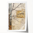 Vibrant abstract floral wall art print featuring bold colors and intricate patterns, rolled and securely packaged in a sturdy cardboard tube for easy display and protection. Ideal for modern home decor and art enthusiasts seeking unique wall accents.