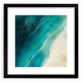 Colorful Abstract Wall Art – Coastal Drift in Turquoise & Sand