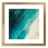 Colorful Abstract Wall Art – Coastal Drift in Turquoise & Sand