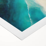 Colorful Abstract Wall Art – Coastal Drift in Turquoise & Sand