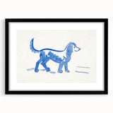 Expressionist Animal Study – Great Dane Abstract Blue Canvas Print