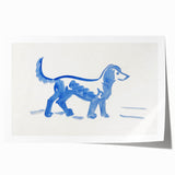 Expressionist Animal Study – Great Dane Abstract Blue Canvas Print