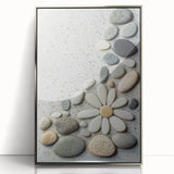 Framed acrylic artwork showcasing a serene beach landscape with vibrant colors and intricate details, perfect for enhancing home decor or office spaces.