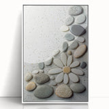Framed acrylic artwork showcasing a serene beach landscape, featuring vibrant colors and detailed textures, presented in a sleek white frame, perfect for coastal decor enthusiasts.