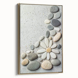 Framed landscape canvas art depicting a serene beach scene with gentle waves and golden hues, showcasing a gold side frame for an elegant touch. Perfect for coastal home decor.