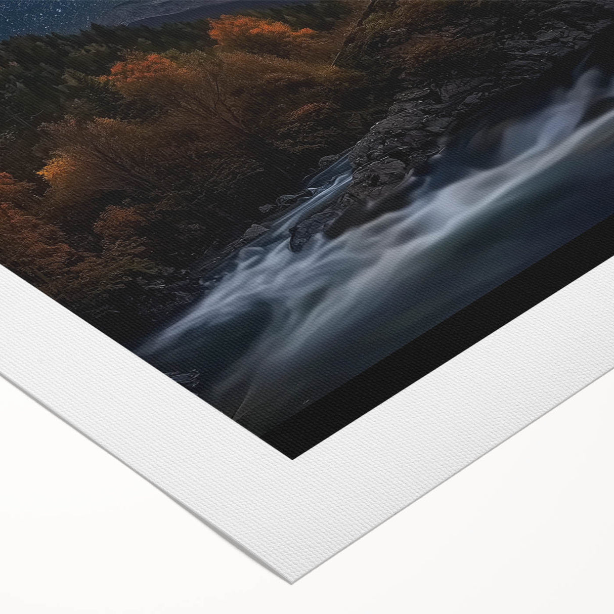 Landscape bridge design rolled canvas artwork showcasing intricate details and vibrant colors, elegantly packaged in a protective cardboard tube. Perfect for home decor enthusiasts seeking unique wall art.