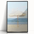 Large abstract wall art in vibrant orange and yellow tones on acrylic, framed in black.