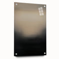 Abstract acrylic glass artwork showcasing vibrant strokes of blue, pink, and yellow. The piece is displayed from a side view, highlighting the metallic pins securing it. Ideal for modern home decor, this unique design adds a colorful touch to any space.