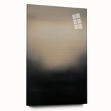 Abstract acrylic artwork featuring vibrant strokes in shades of blue, orange, and yellow, displayed in a sleek glass frame from a side view, perfect for modern decor.