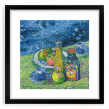 Modern Wall Art – Vibrant Still Life with Bottles and Fruit